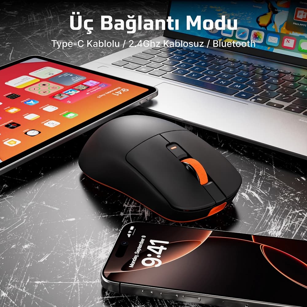 Royal Kludge RK M30 Tri-Mode Kablosuz Bağlantı