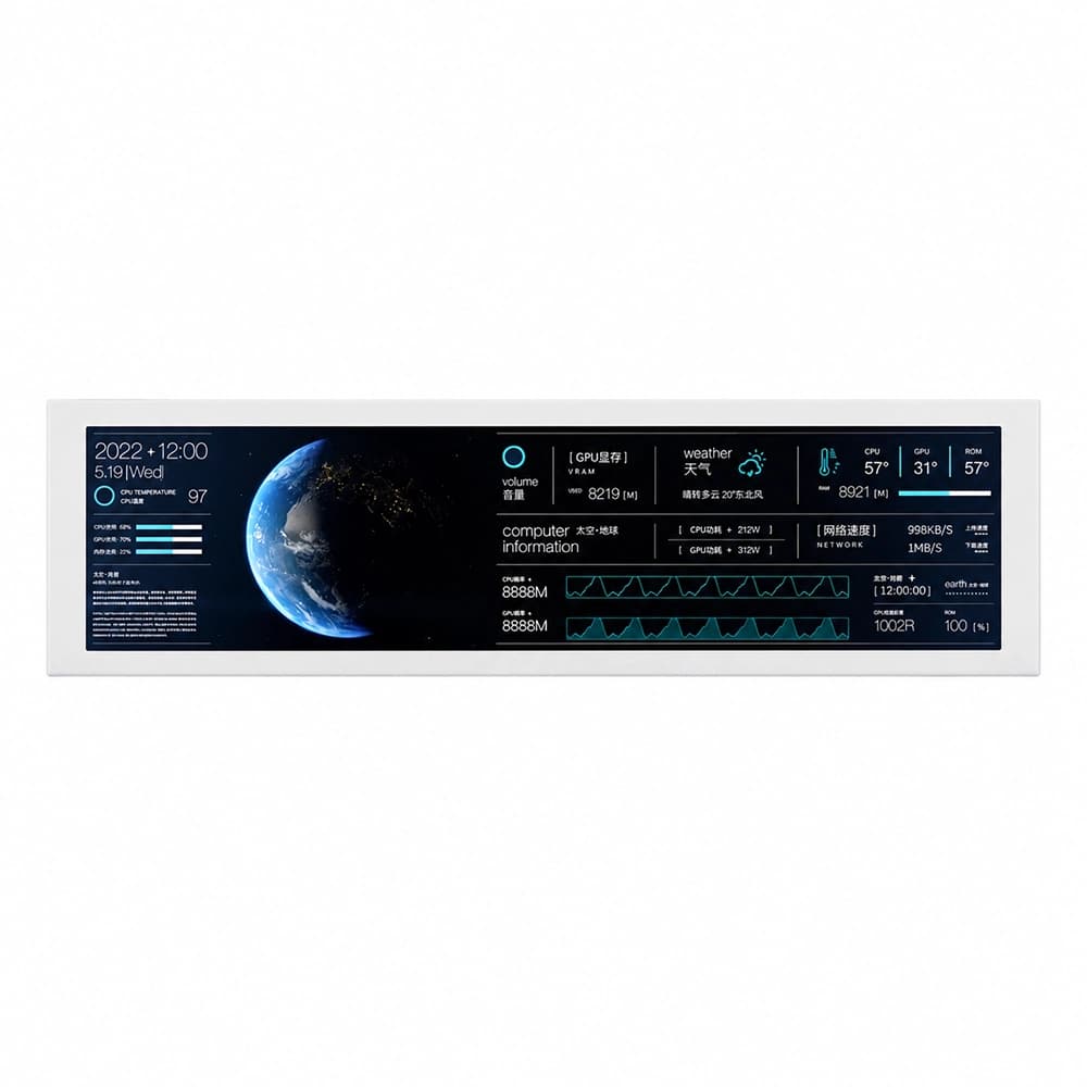 Turzx 8.8" PC Kasa İçi Akıllı Ekran