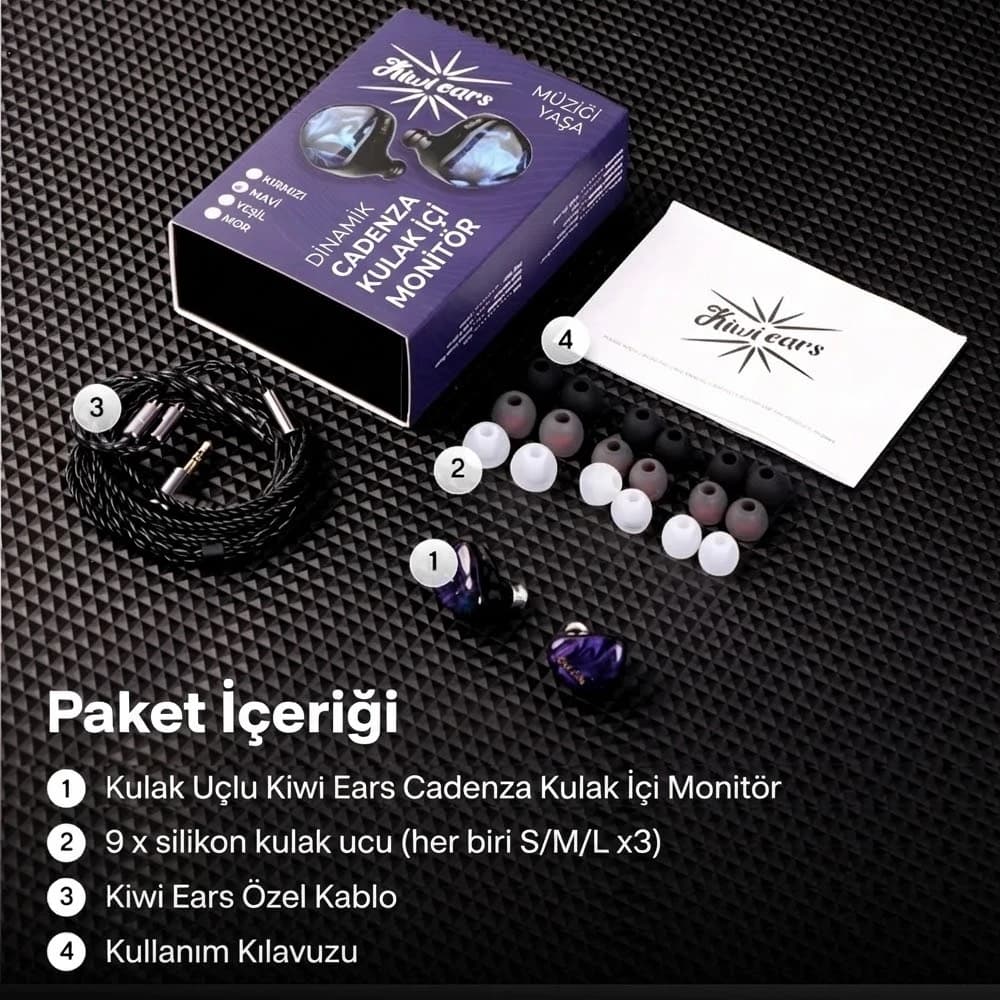 Kiwi Ears Cadenza Kutu İçeriği