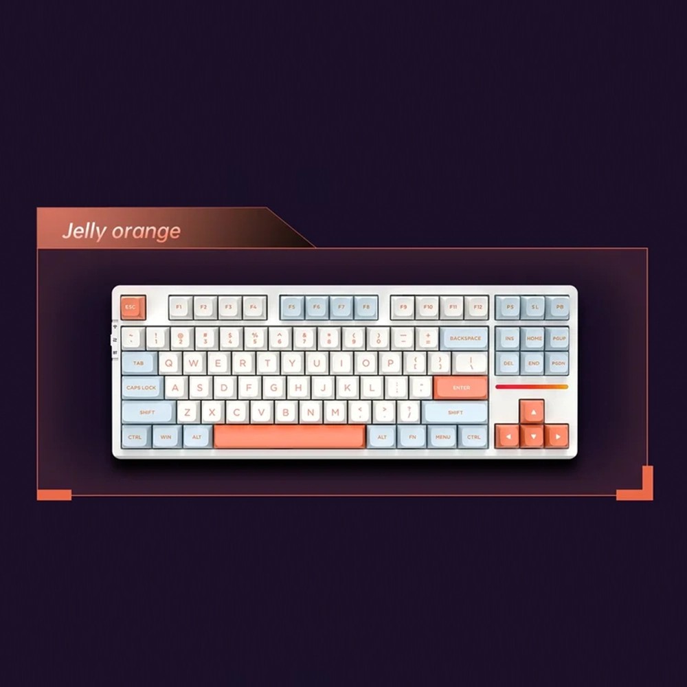 VGN V87 Kablosuz Mekanik Klavye - Jelly Orange