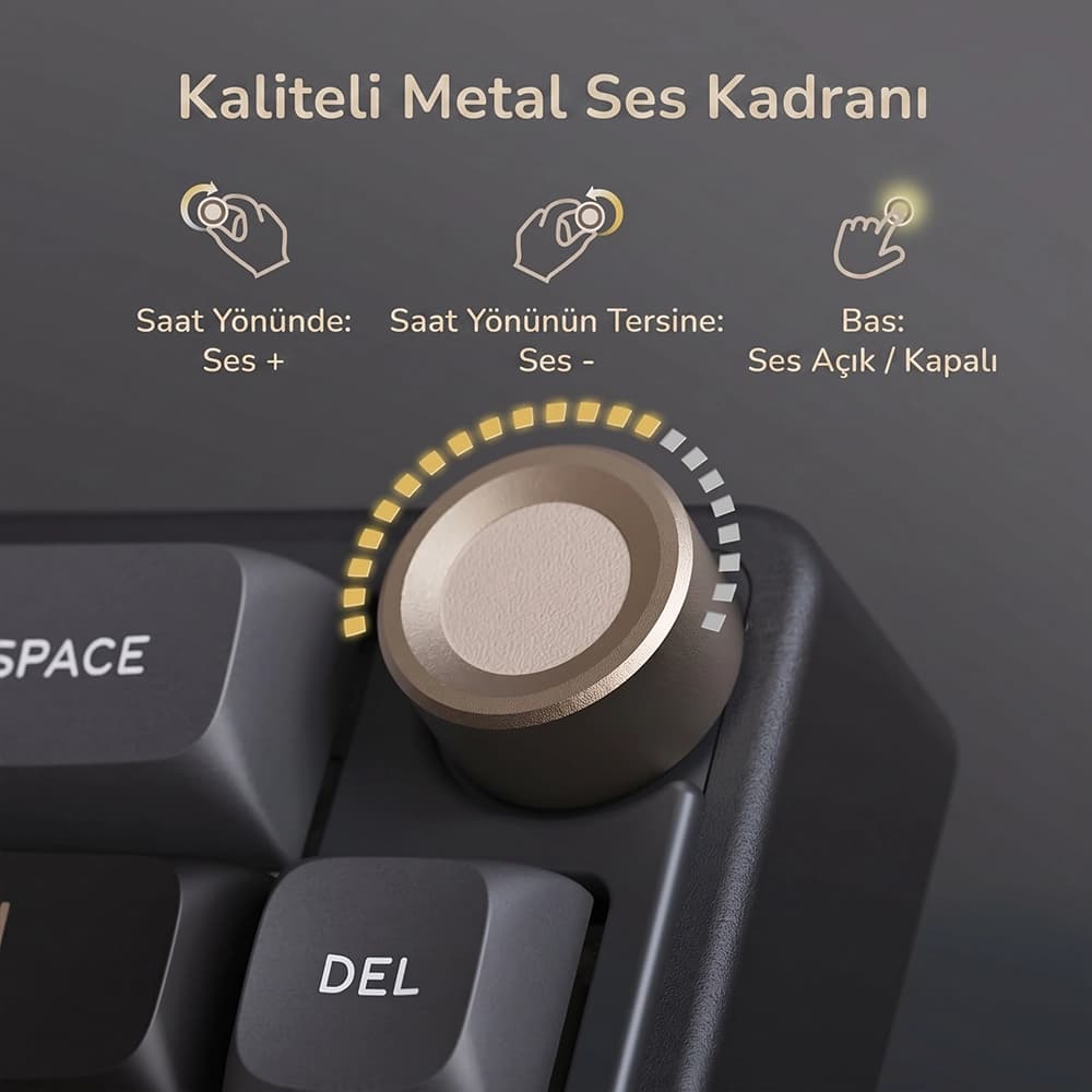 Royal Kludge R65 Türkçe Tuş Dizilimi MDA Profil PBT Keycaps