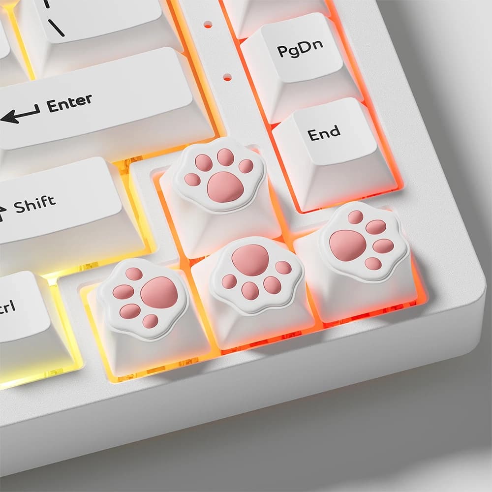 XVX Cat Paw Silicone Keycaps Close-up