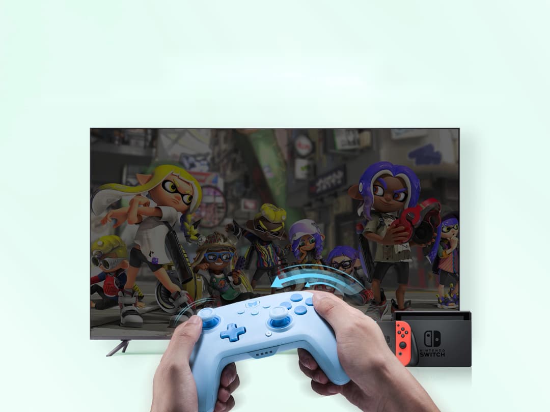 Mavi Choco oyun kolu ile Nintendo Switch'te hareket kontrolüyle oyun