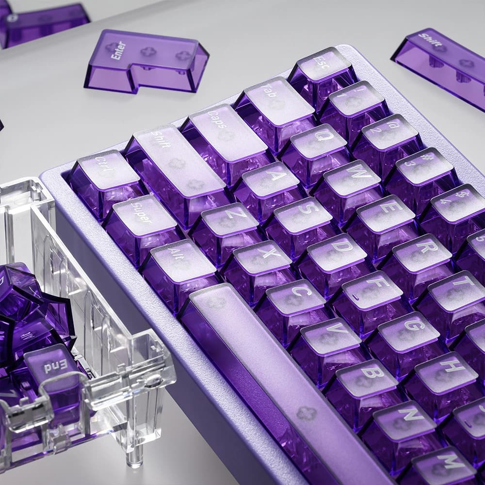 XVX Clear Keycaps Close-up Details