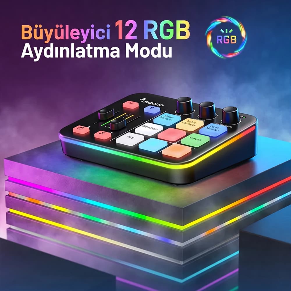 12 RGB Lighting Modes and Bluetooth Connection