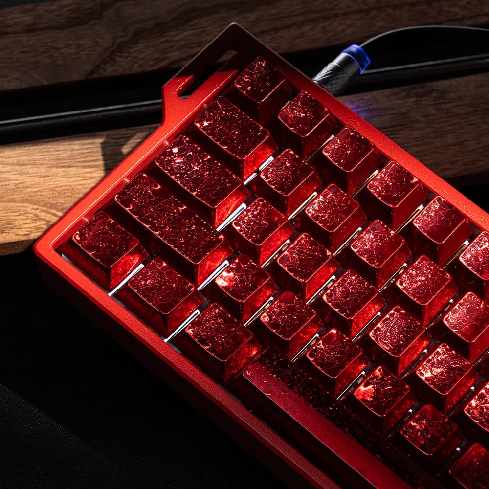 XVX Foil Series Red Foil Keycaps Overview