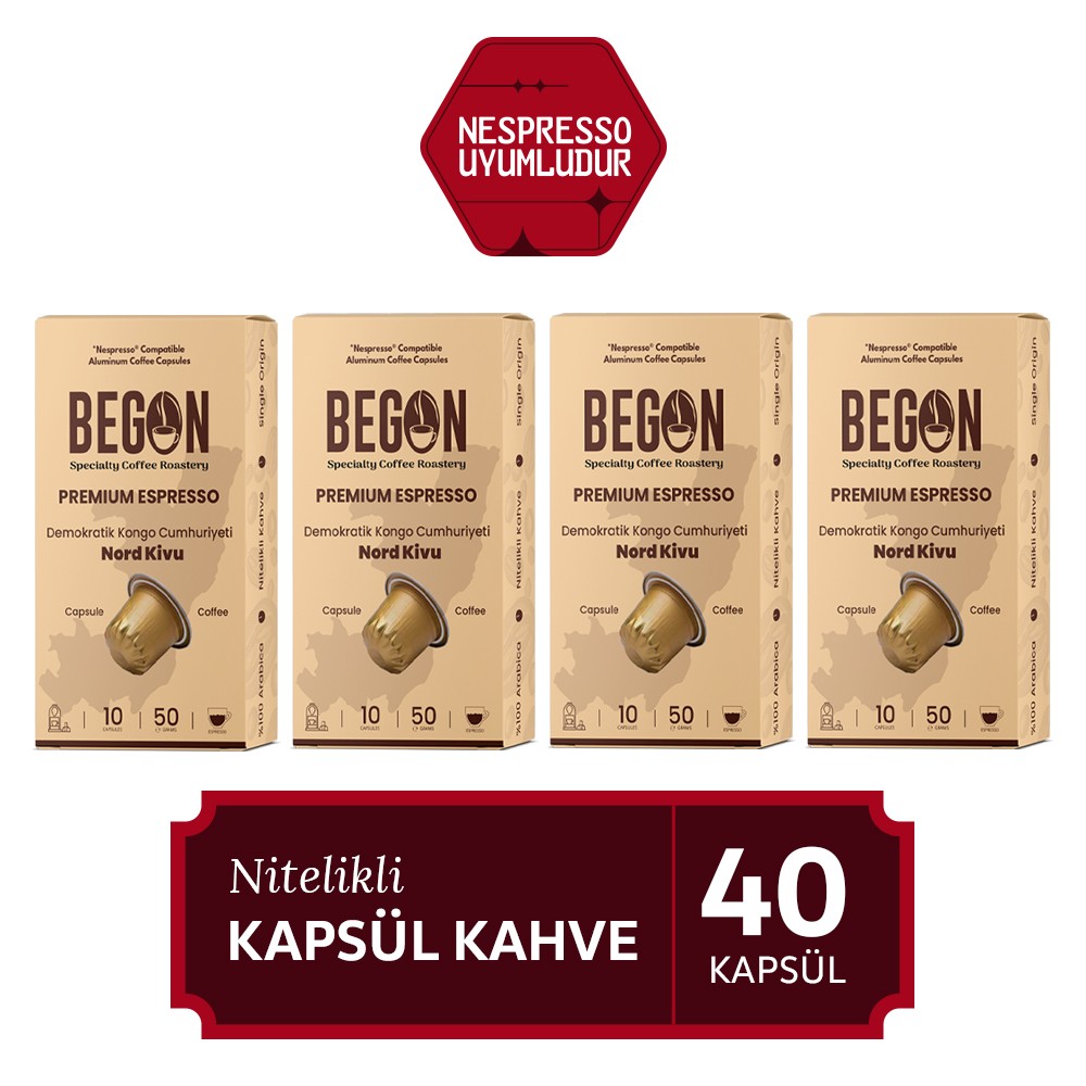 4'lü Nord Kivu Medium Roast Kapsül Kahve - 40 Kapsül