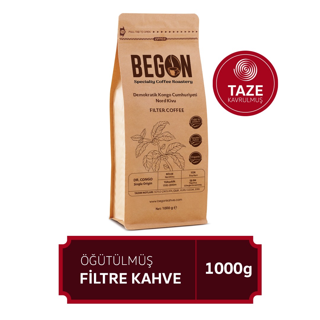 Nord Kivu Nitelikli Filtre Kahve (Öğütülmüş) 1000g