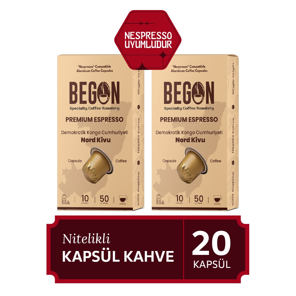 2'li Nord Kivu Medium Roast Kapsül Kahve - 20 Kapsül