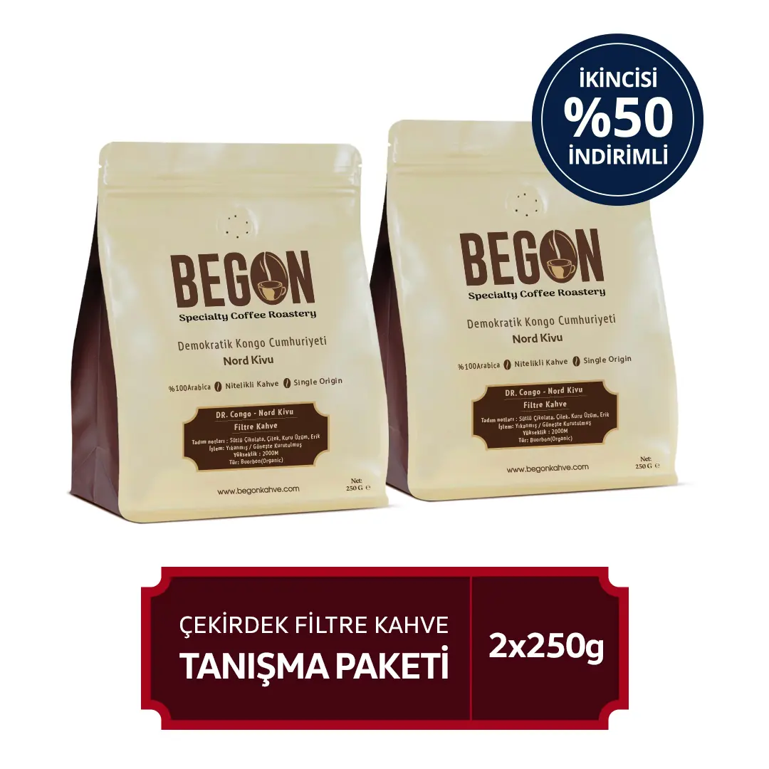 Nord Kivu Filtre Kahve (Çekirdek) Tanışma Paketi 250g x 2 Adet