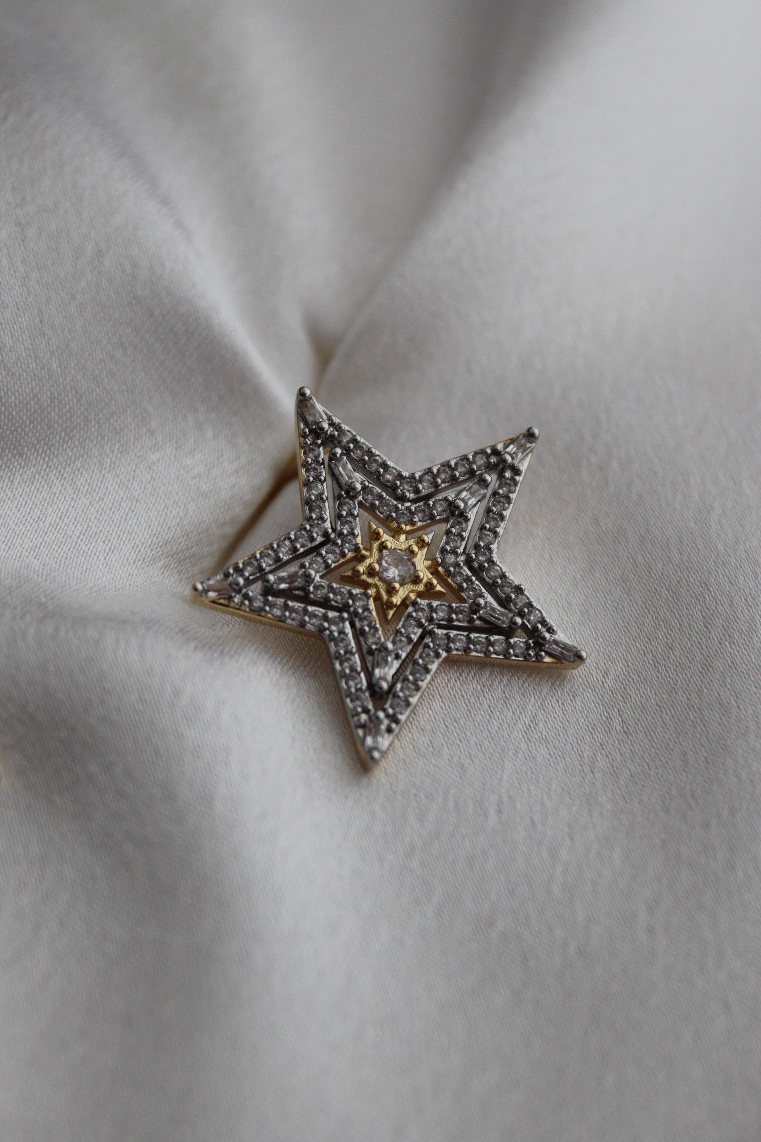 VIP Çelik Zirkon Taş İşlemeli Sirius Star Küpe