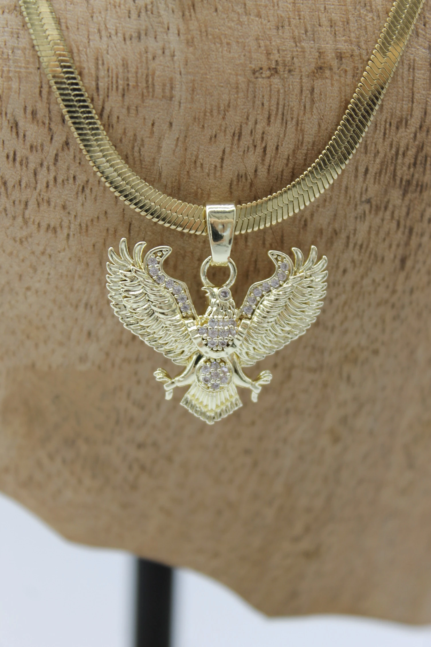 VIP Çelik Italyan Ezme Zirkon Taşlı Kuzey Yıldızı ve Eagle Model 4’lü Kombin Kolye