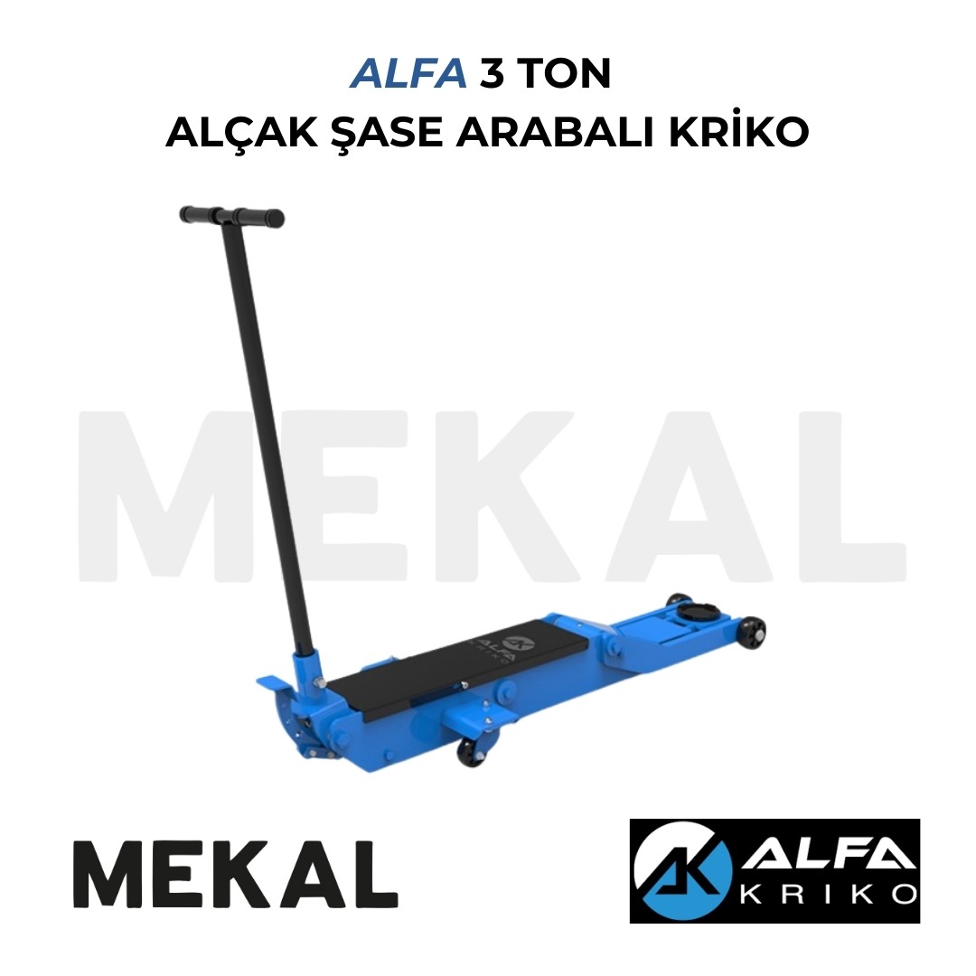 ALFA 3 Ton Alçak Şase Arabalı Kriko