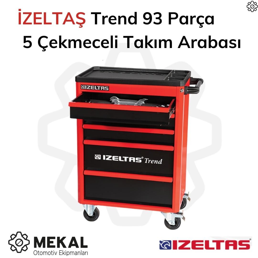 İZELTAŞ Trend 93 Parça 5 Çekmeceli Takım Arabası