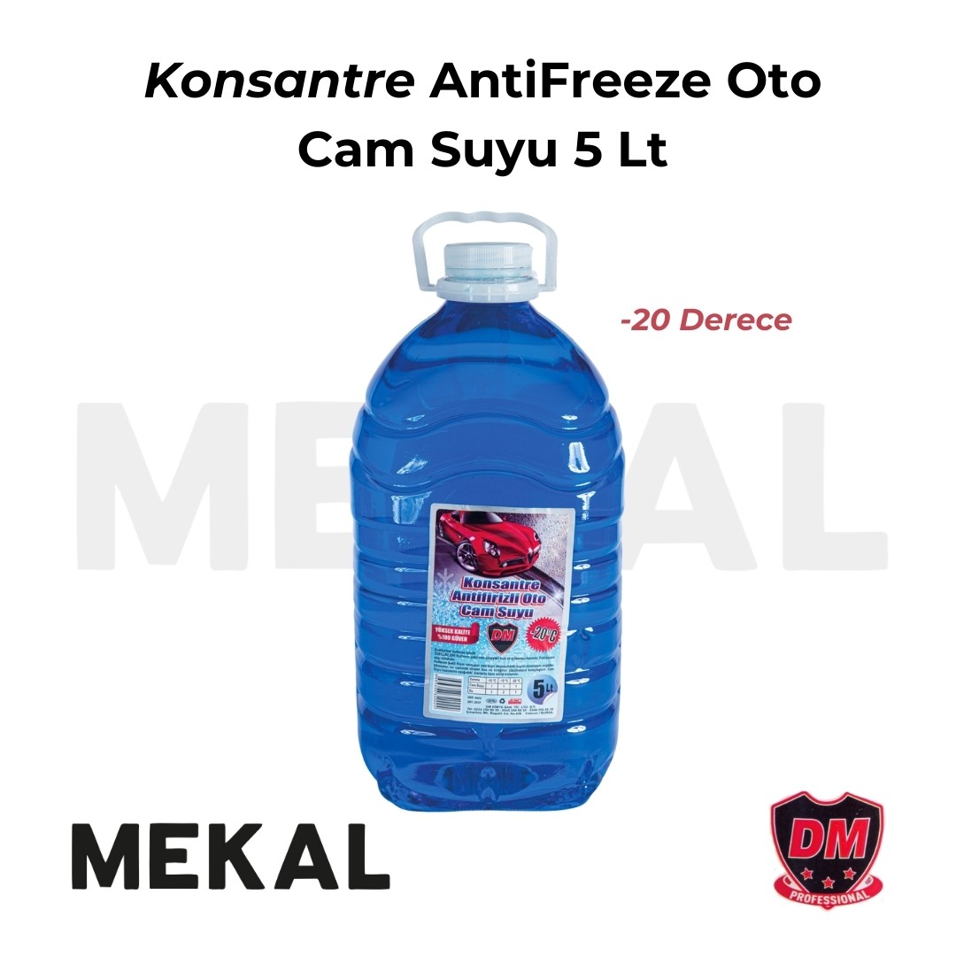 Konsantre Antifrizli Oto Cam Suyu (-20 Derece) - 5 Litre