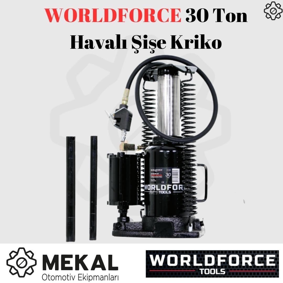 WORLDFORCE 30 Ton Havalı Şişe Kriko