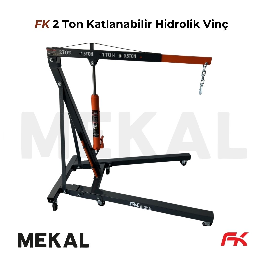 Friko Katlanabilir Hidrolik Vinç Caraskalı - 1 Ton