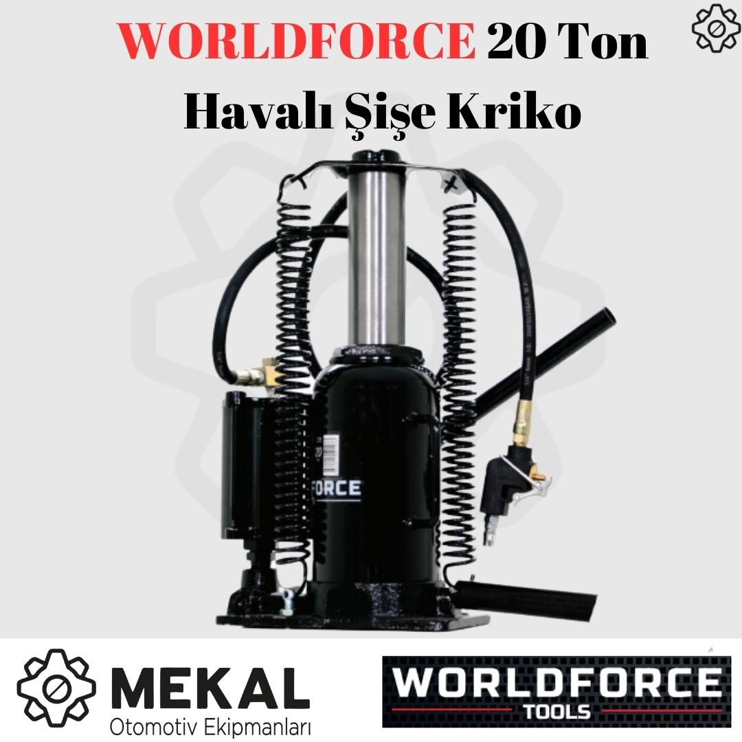 WORLDFORCE 20 Ton Havalı Şişe Kriko