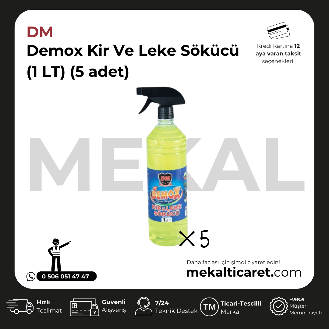 Demox Kir Ve Leke Sökücü 800ml - 5 Adet