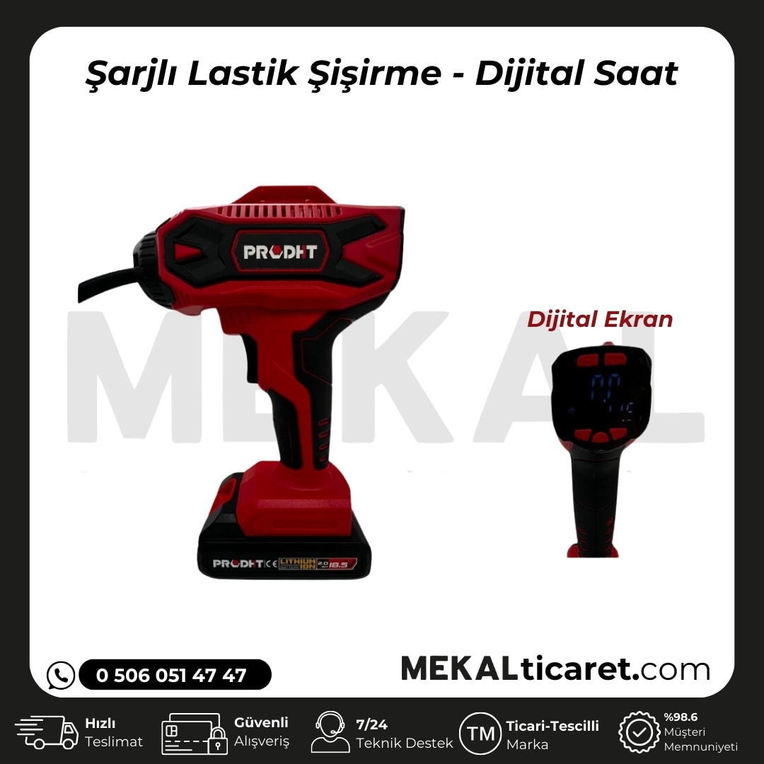 DHT Şarjlı Lastik Şişirme Dijital Saat