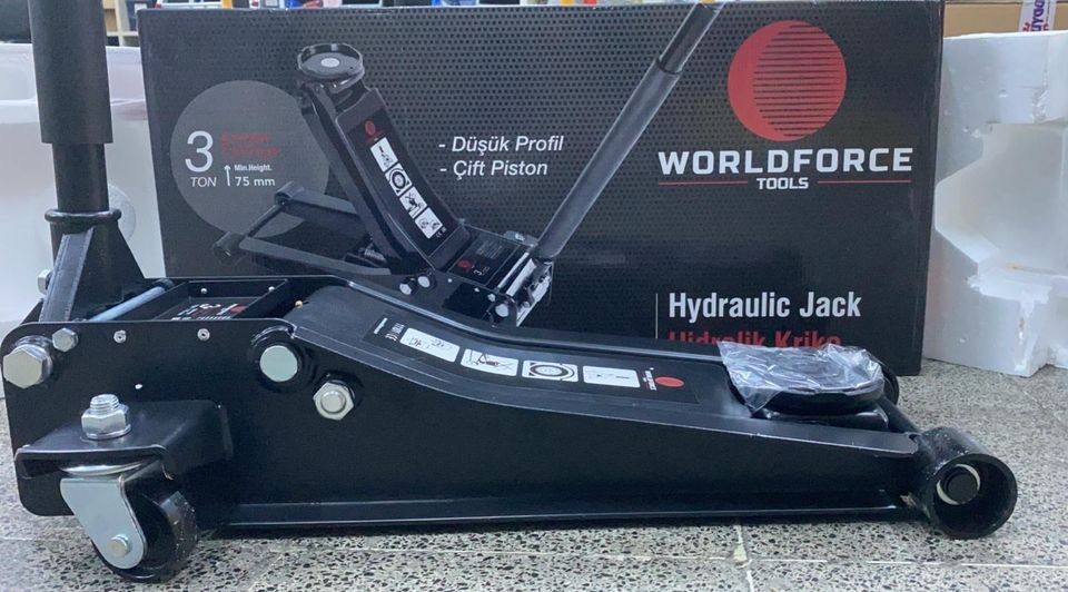 WORLDFORCE 3 Ton Arabalı Alçak Şase Kriko