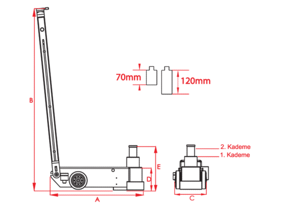 BAŞARAN 15-30 Ton Havalı Kriko