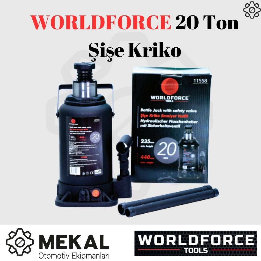 WORLDFORCE 20 Ton Şişe Kriko