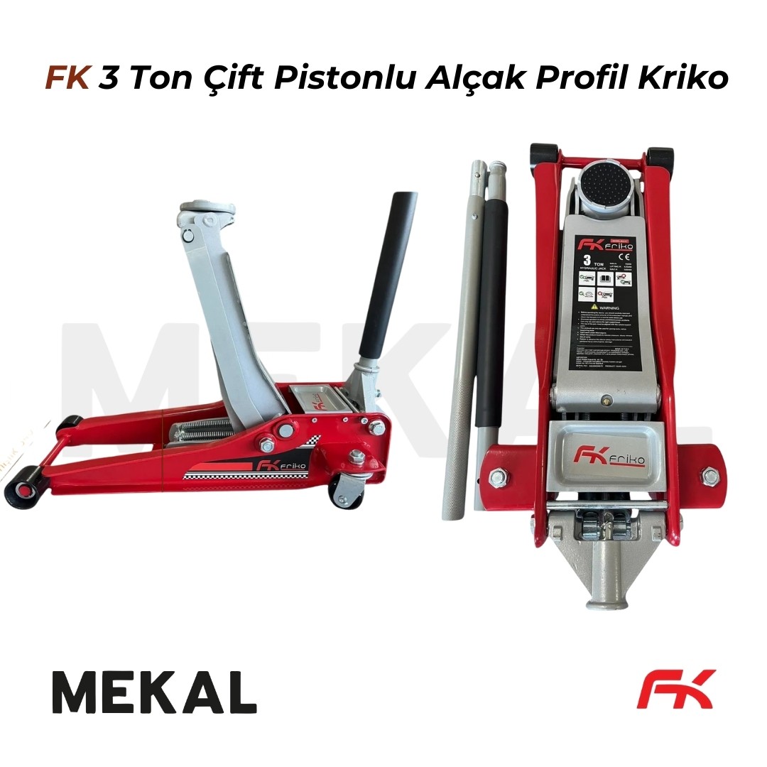 Friko 3 Ton Alçak Şase Arabalı Kriko