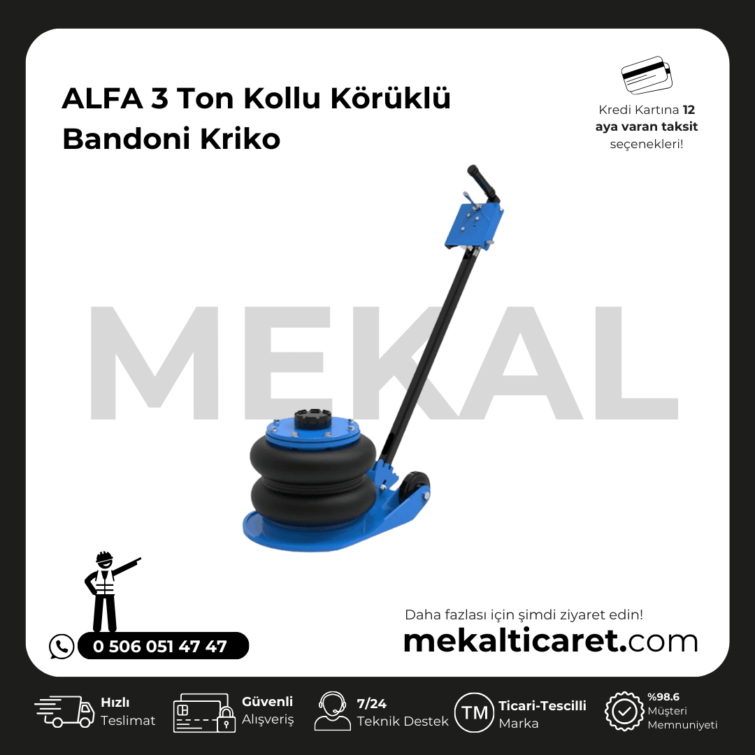 ALFA 3 Ton Kollu Körüklü Bandoni Kriko