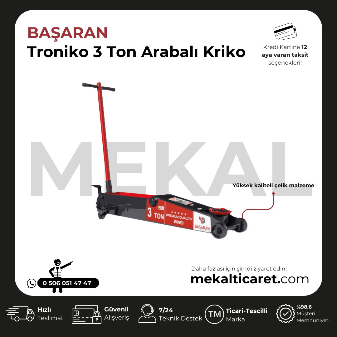 BAŞARAN Troniko 3 Ton Arabalı Kriko