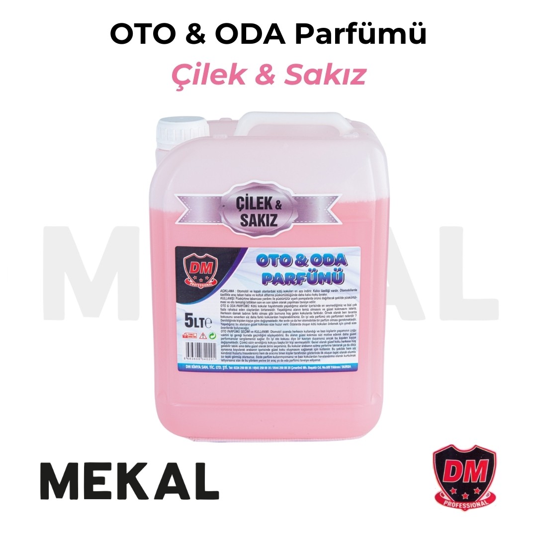 Çilek & Sakız Esans Oto Parfüm - 5 Litre