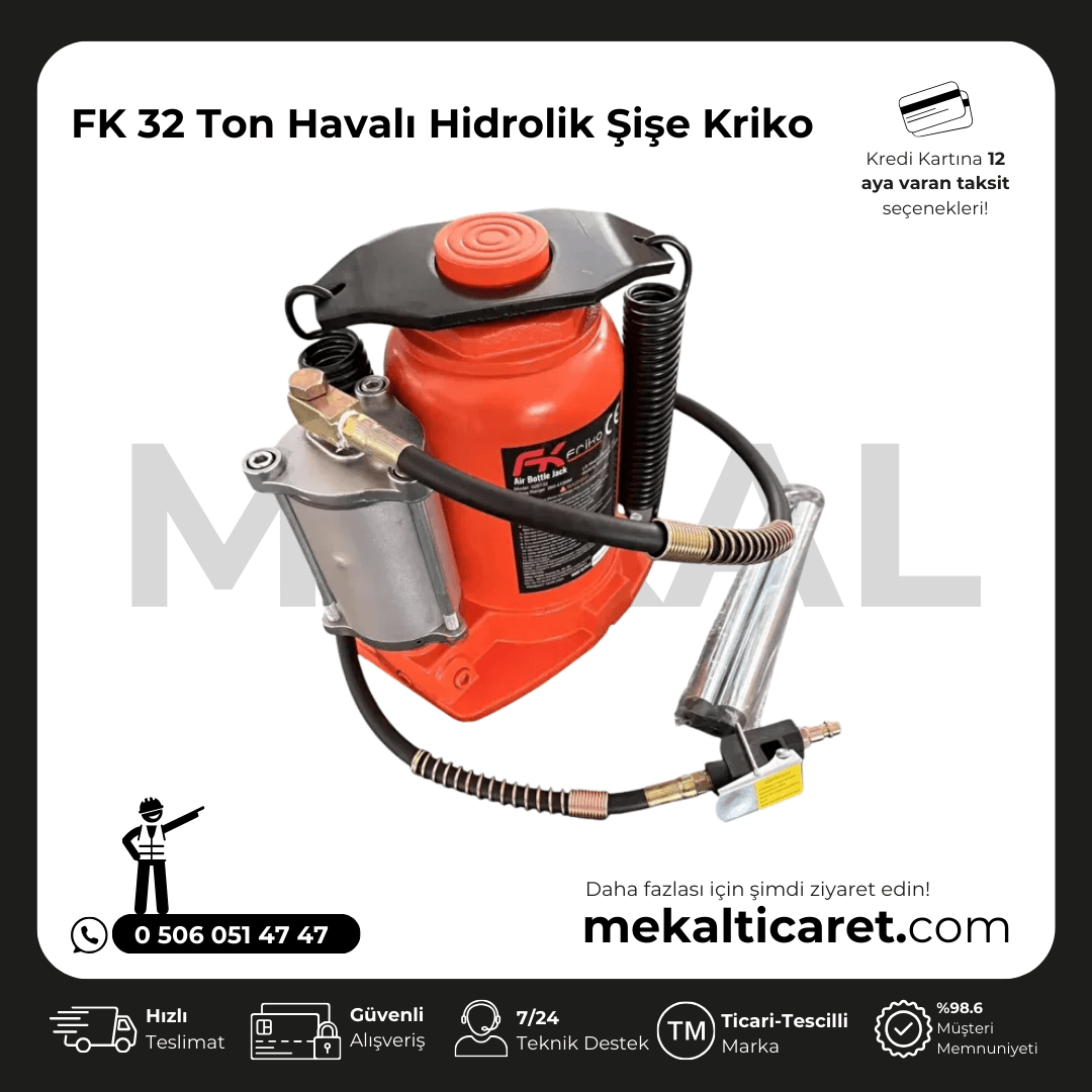 FK Friko 32 Ton Havalı Şişe Kriko