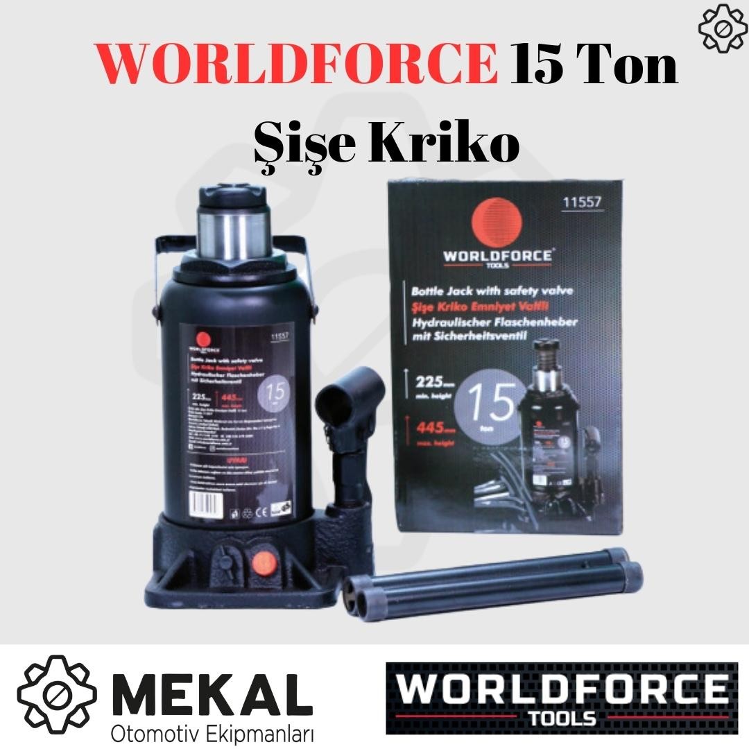 WORLDFORCE 15 Ton Şişe Kriko