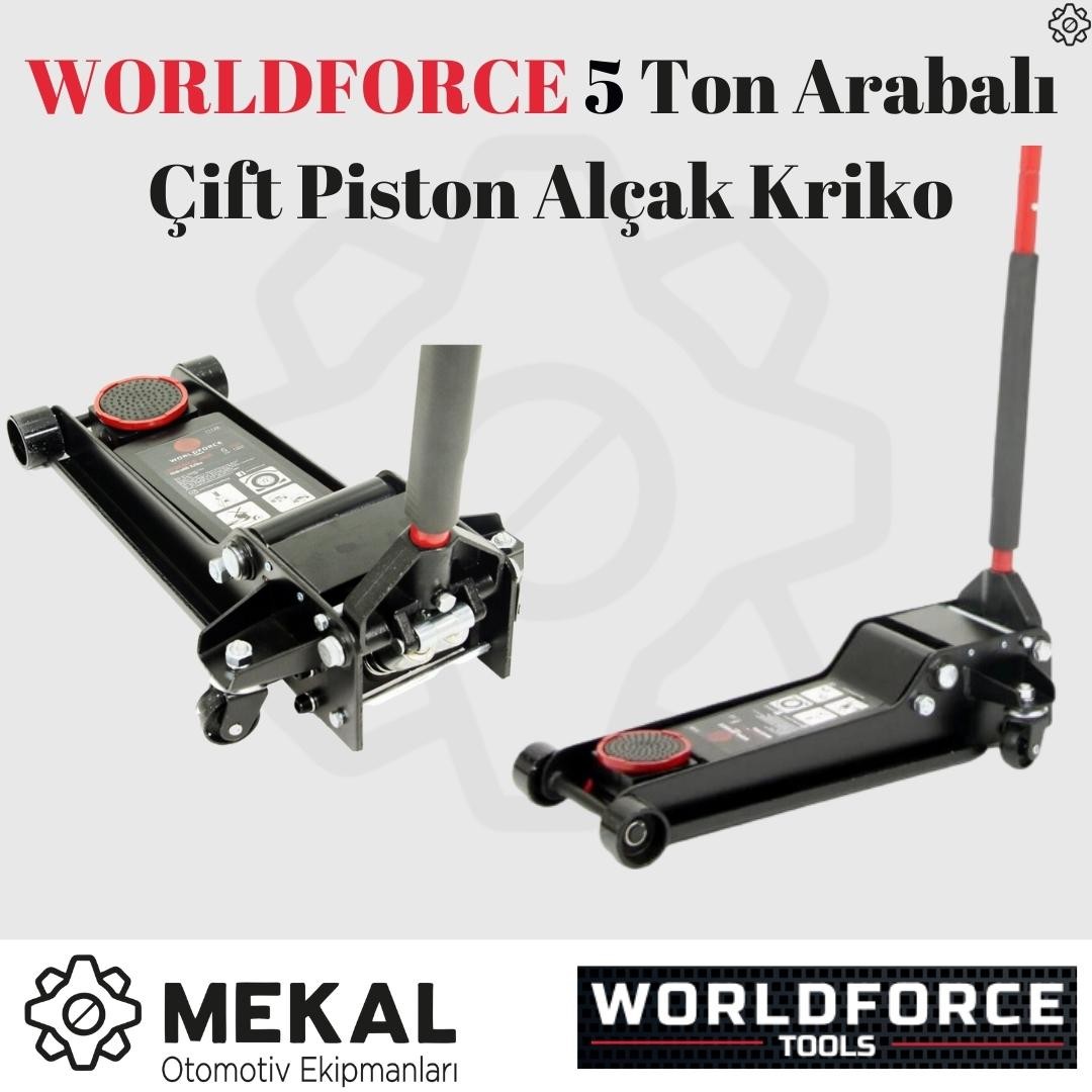 WORLDFORCE 5 Ton Arabalı Alçak Şase Kriko