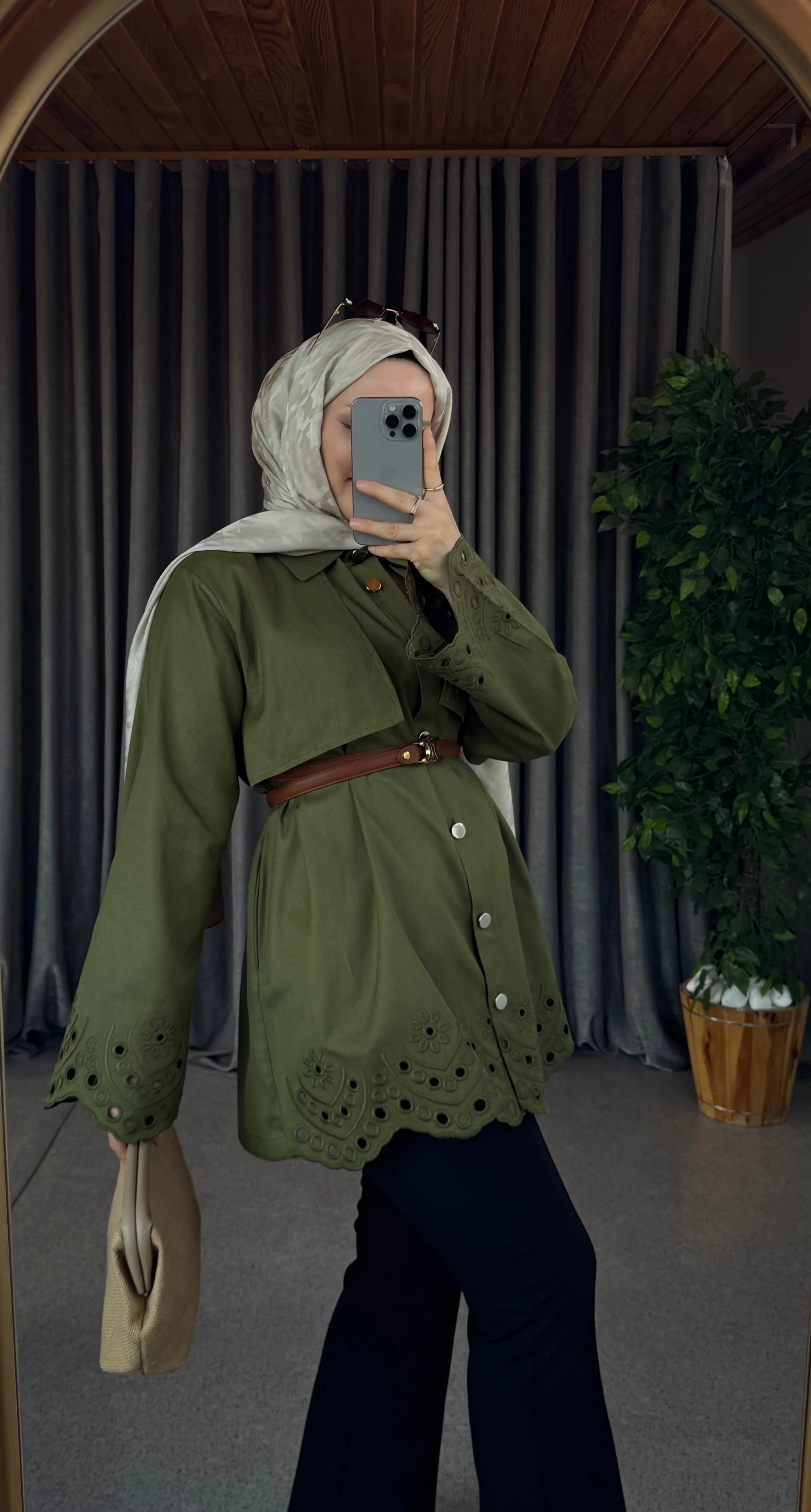 Fisto Trenç Gömlek - Haki