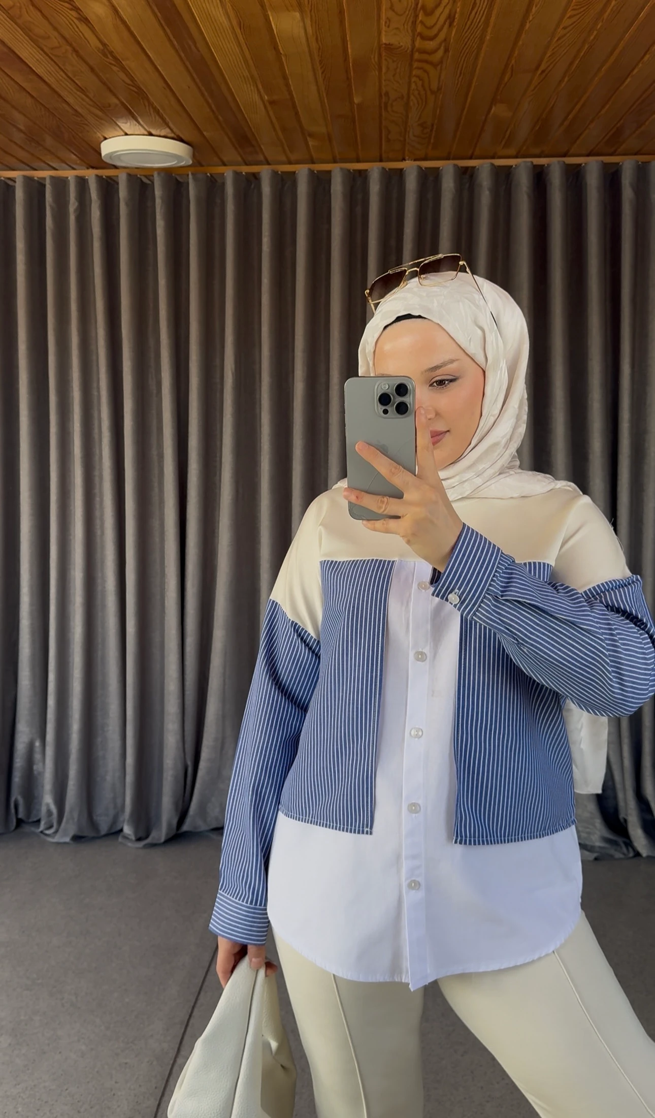 Basic Oysho Gömlek Takım - Ekru 