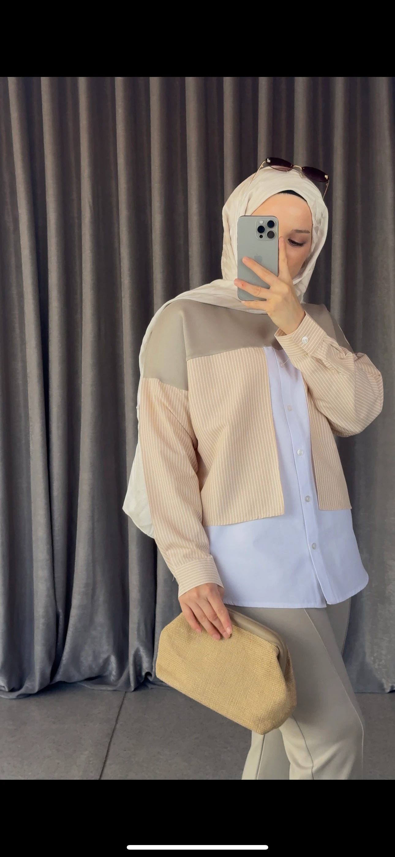 Basic Oysho Gömlek Takım - Vizon