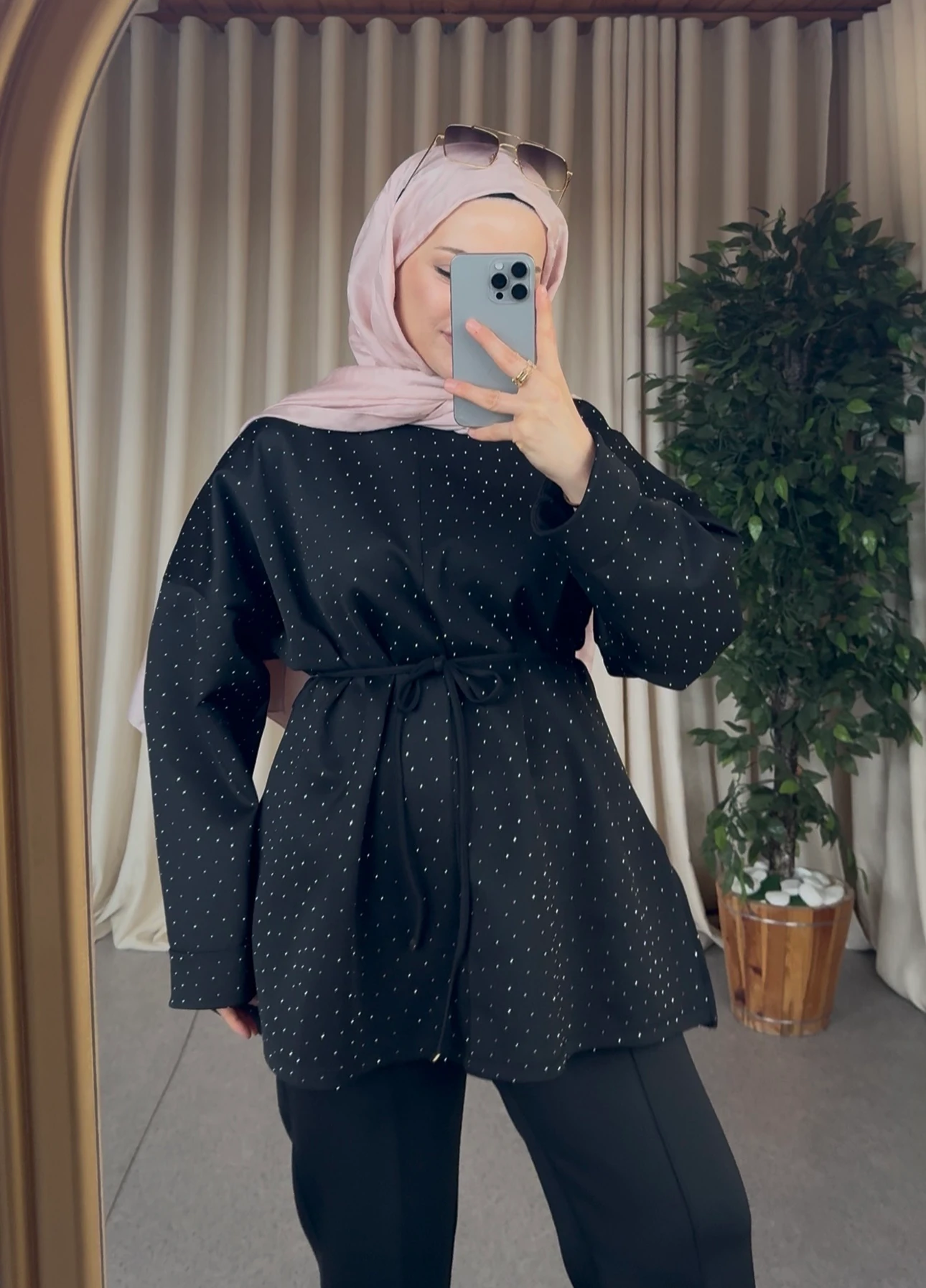 Ghisa Taşlı Scuba Tunik 