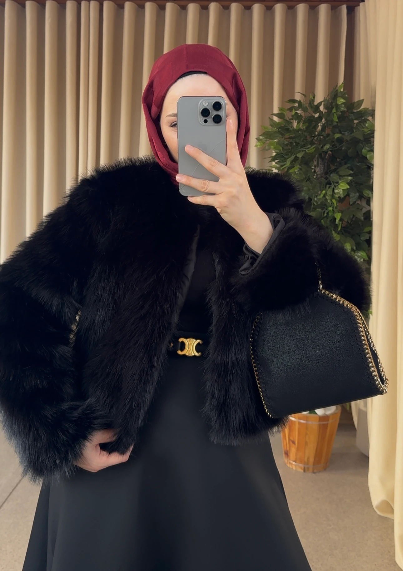 Gloria Premium Kısa Kürk - Siyah