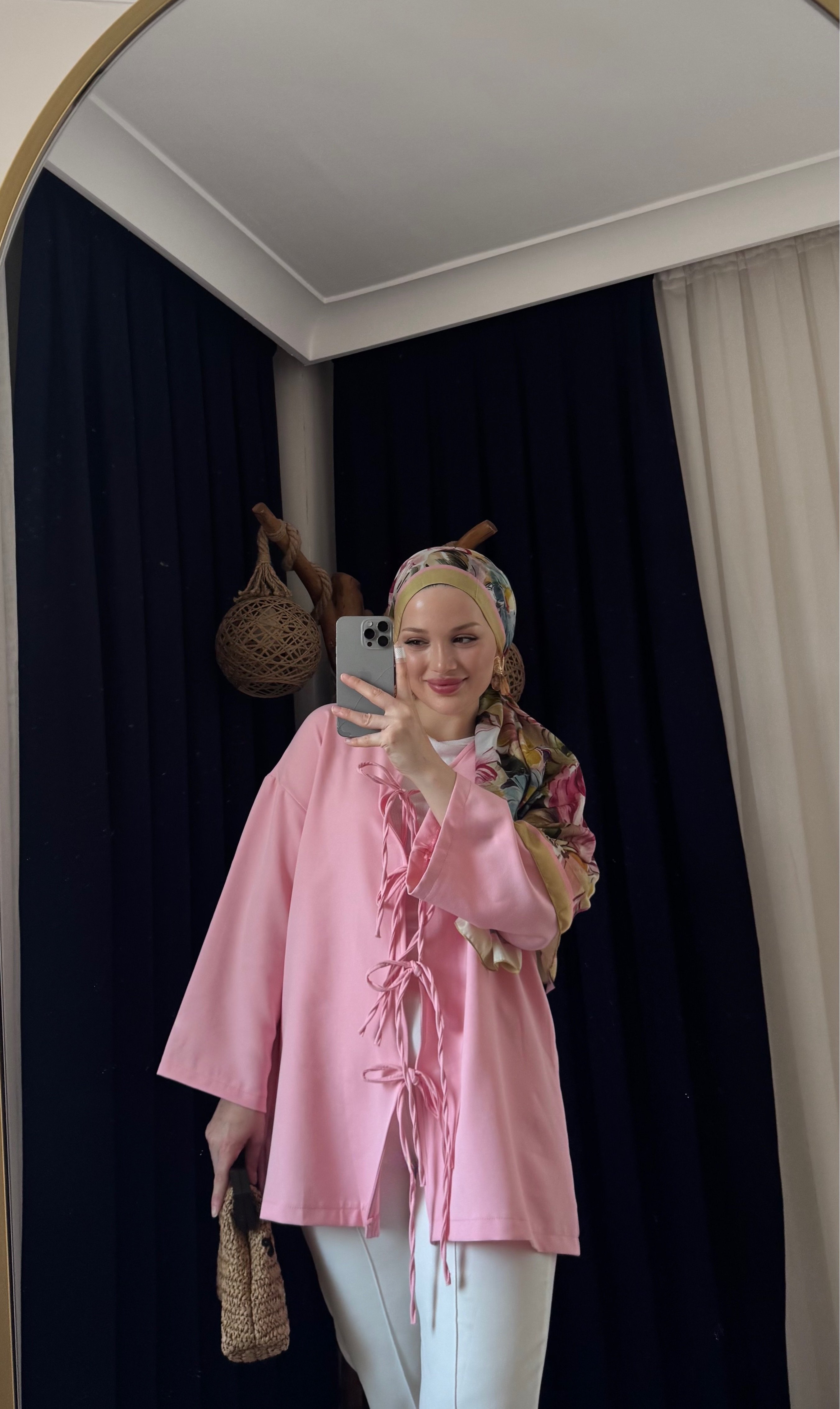 Fiyonk Krep Kap - Pembe 