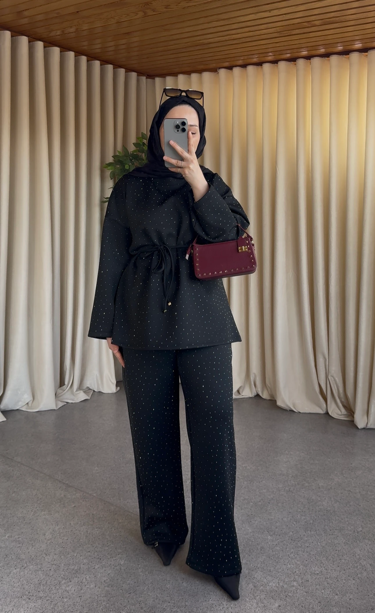 Pırıltı Scuba İkili Takım - Siyah 