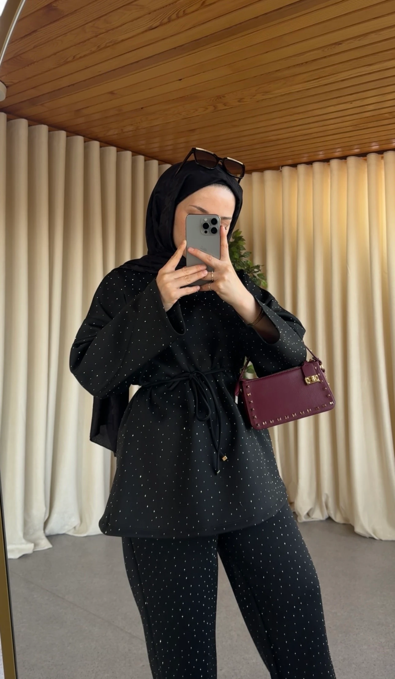 Pırıltı Scuba İkili Takım - Siyah 