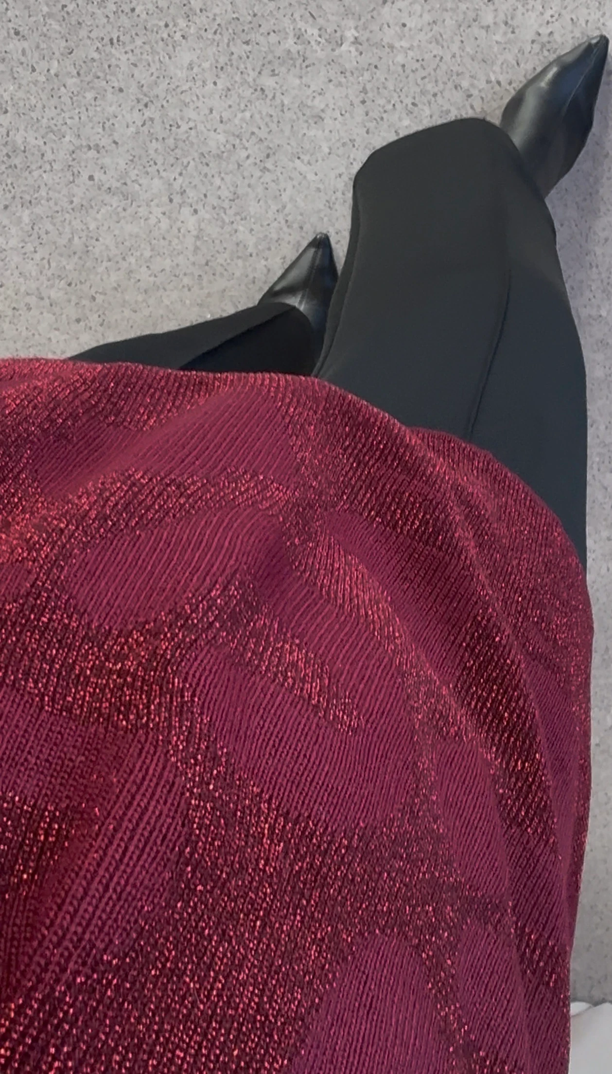 Leopar Desen Simli Kazak - Bordo