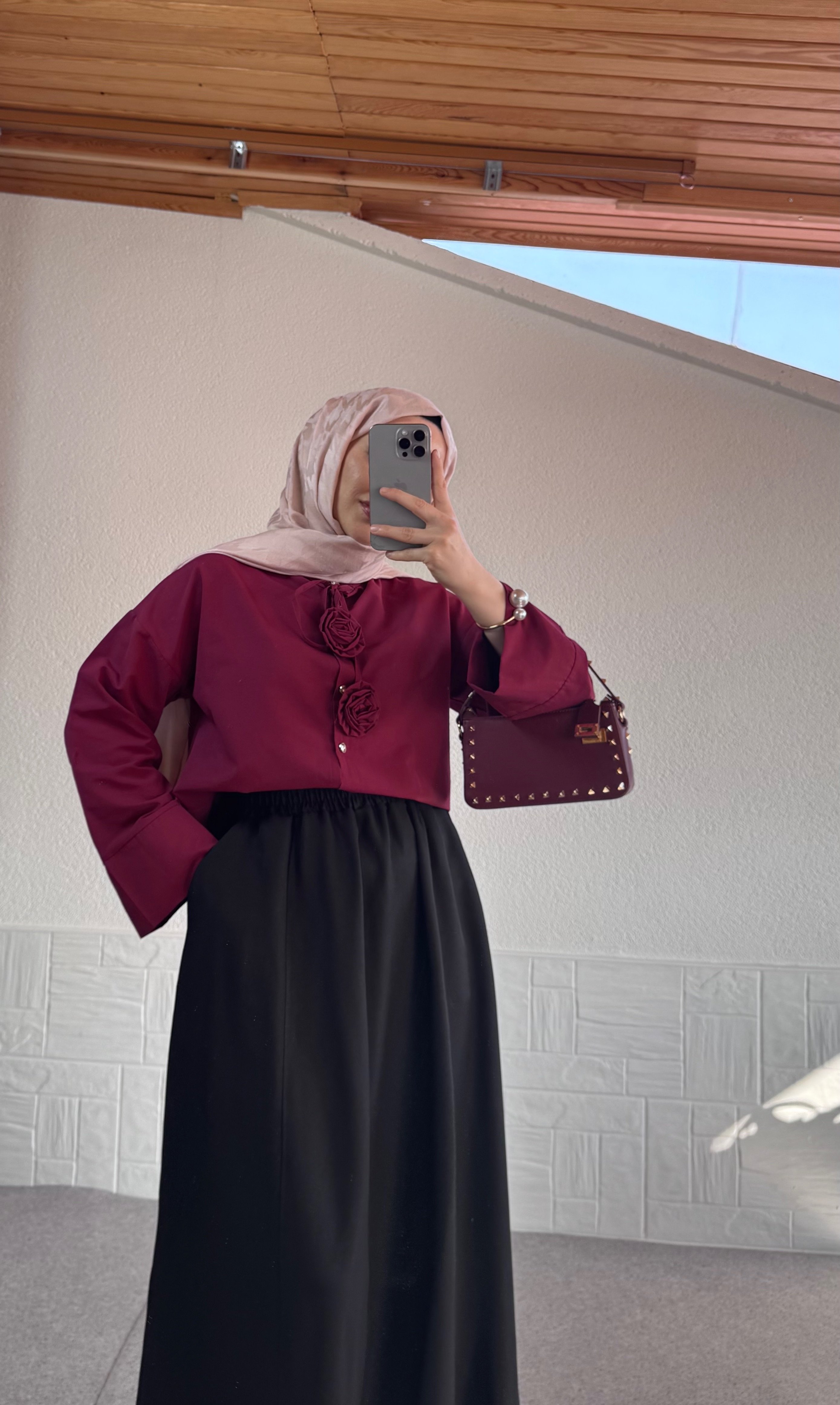 Rose Gömlek - Bordo