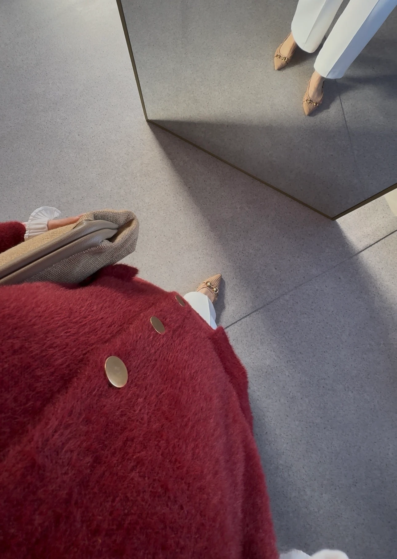 Angora Kapüşonlu Premium Hırka - Bordo