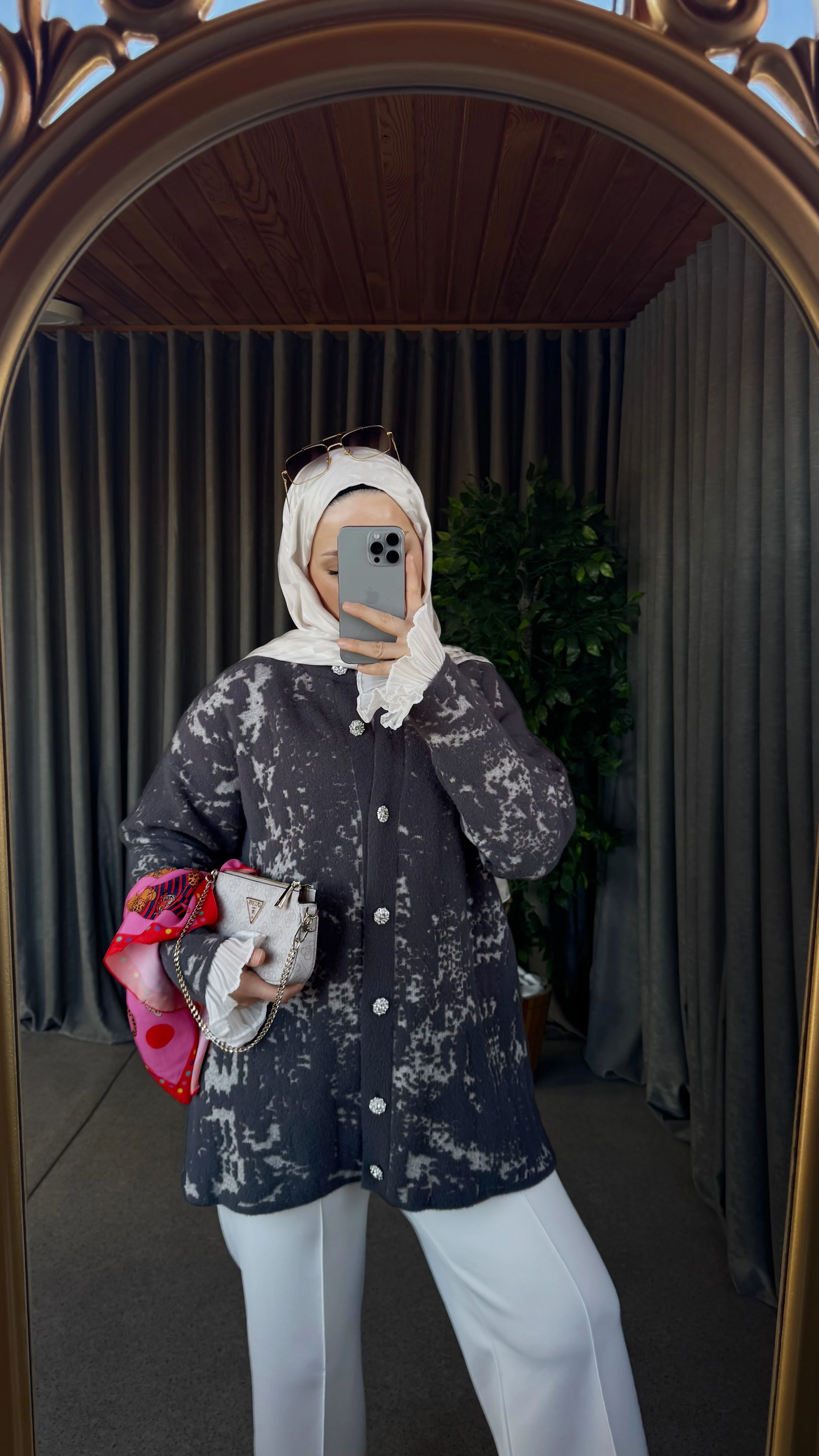 Angora Premium Taşlı Hırka