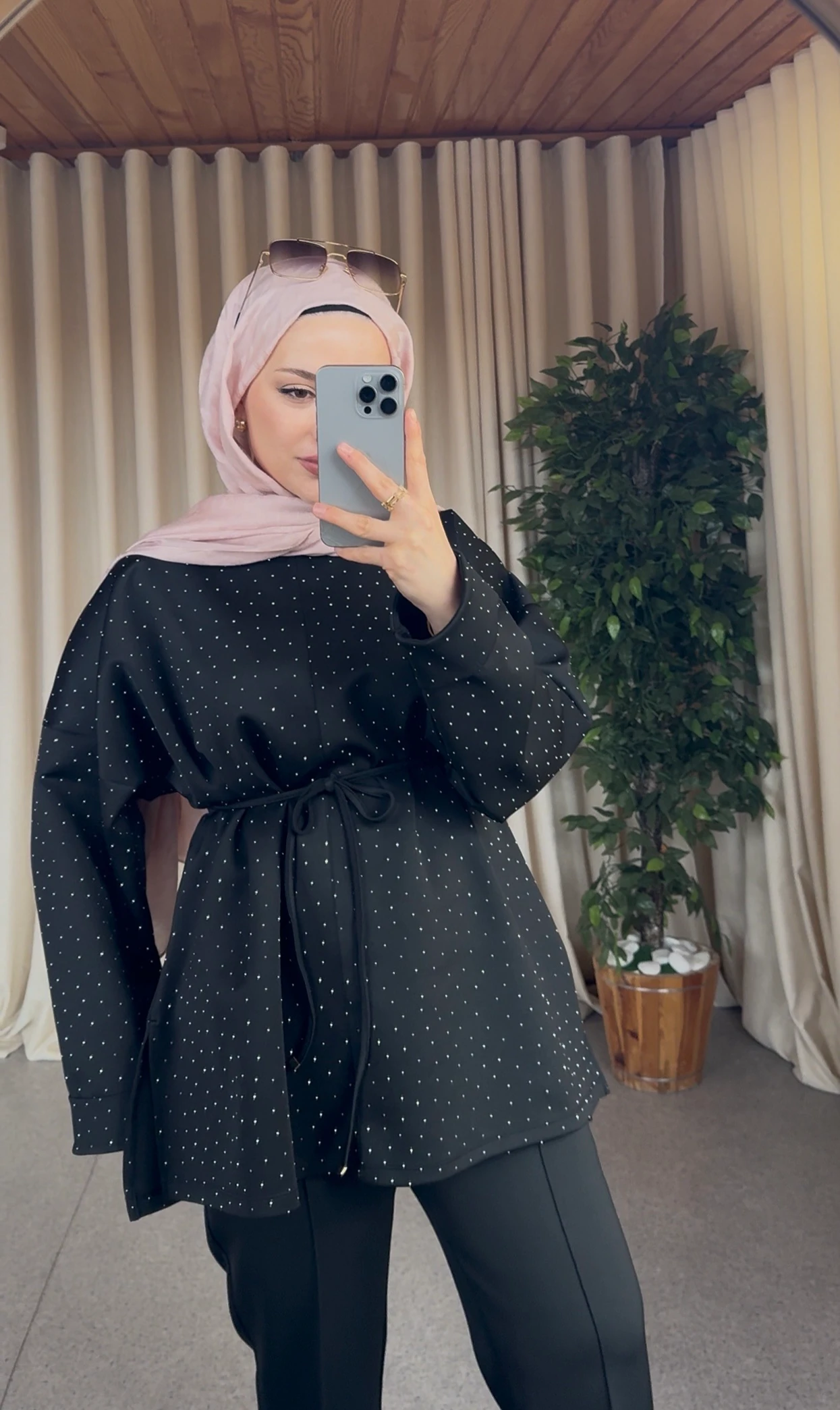 Ghisa Taşlı Scuba Tunik 