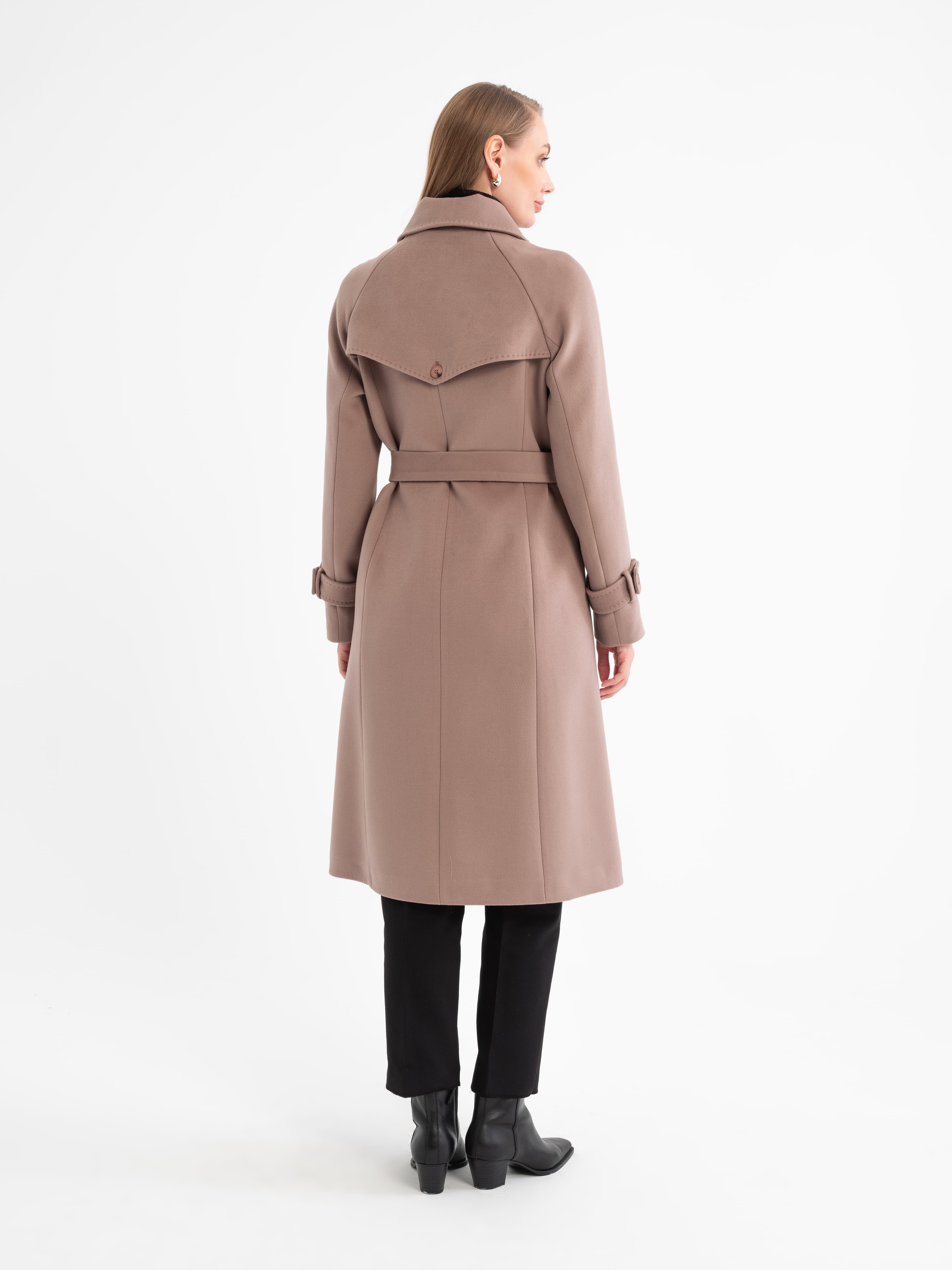 Raglan Sleeve Double-Breasted Women’s Coat 2321