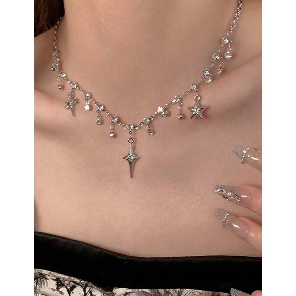 Cross fringe kolye