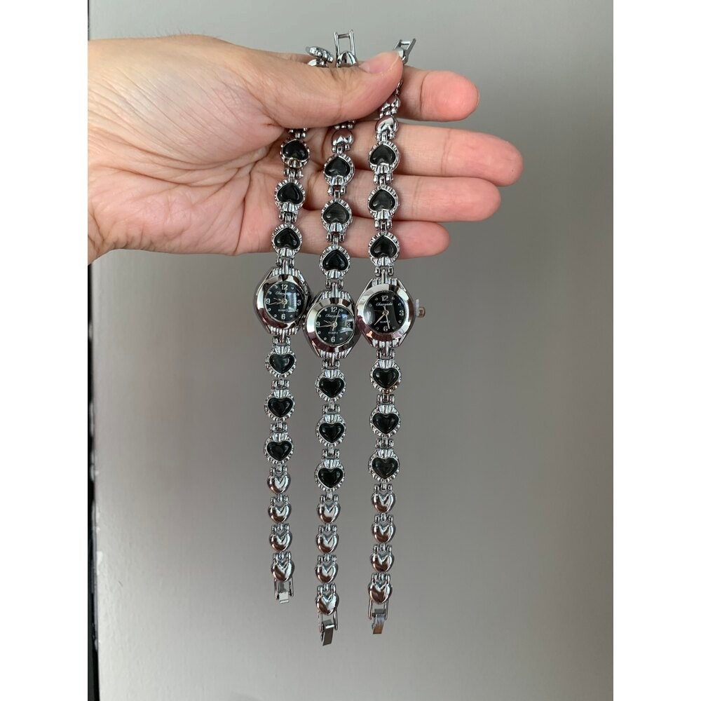 Pinterest Elegant Kalp saat | SİYAH